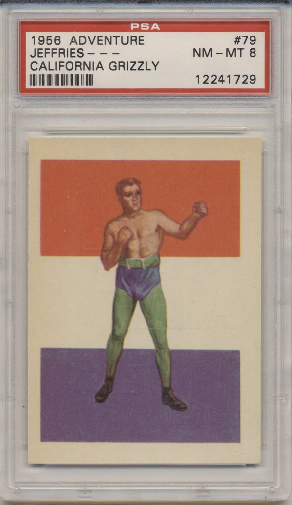 1956 Topps Adventure #79 Jim Jeffries Calif. Grizzly PSA 8 NM-MT  #*#*