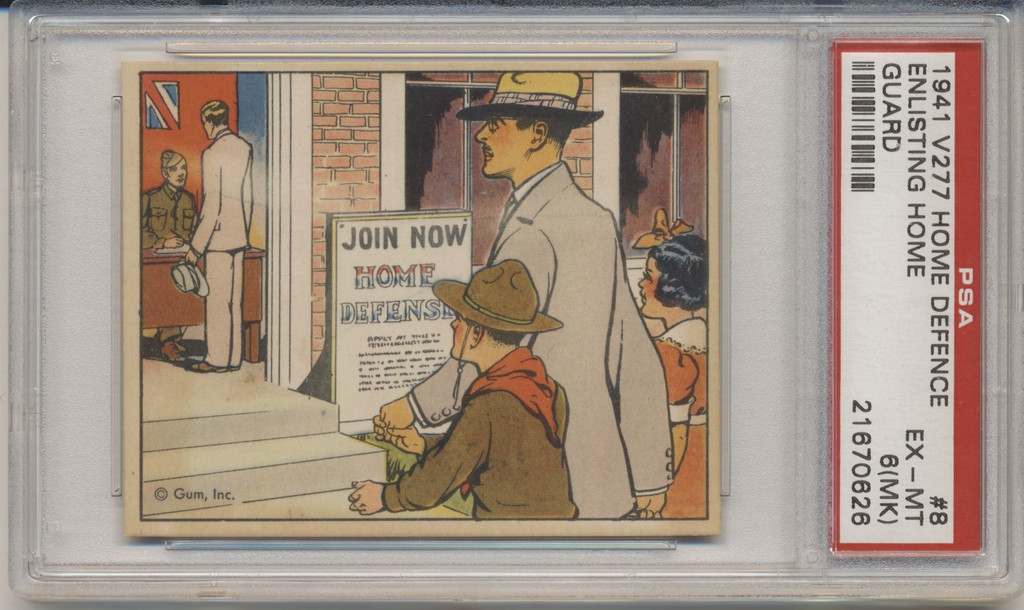 1941 V277 OPC Home Defence #8 Enlisting Home Guard PSA 6(MK) EX-MT  #*