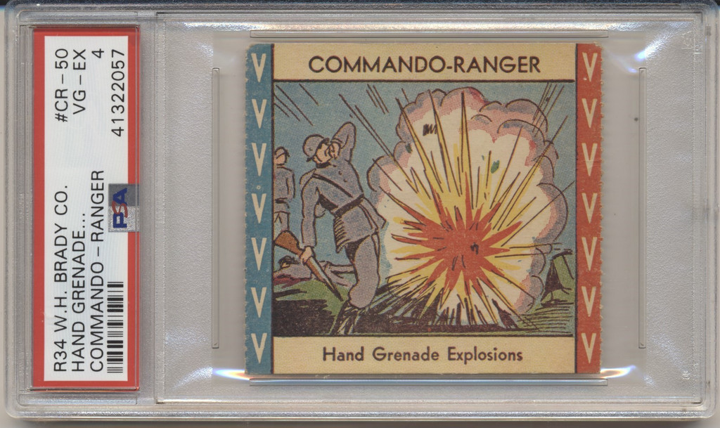 1940 R34 Commando-Ranger #CR-50 Hand Grenade Explosions PSA 4 VG-EX  #*