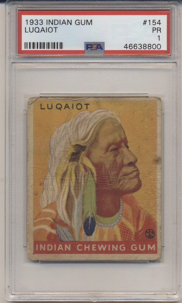 1933 Goudey #154/288 Luqaiot PSA 1 POOR  TOUGH SERIES  #*