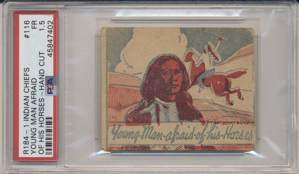 1930's R184-1 Indians Chiefs #116 Young Man-Afrid Of His Horse PSA 1.5 Fair  #*