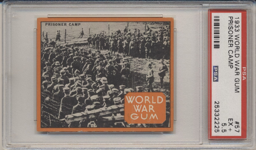 1933 World War Gum R174 #57 Prisoner Camp PSA 5.5 EX+  #*
