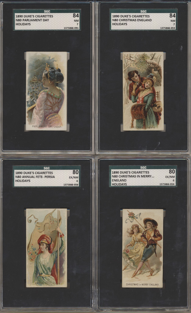 1890 Duke's Cigarettes N80 Holidays Set 50 SGC Graded GPA 3.99 VG-EX  #*