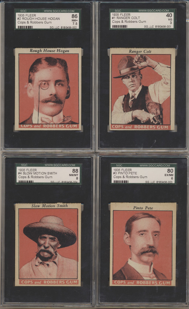 1935 FLEER R36 COPS & ROBBERS SET 35 SGC GPA 76.51 EX-MT  #*