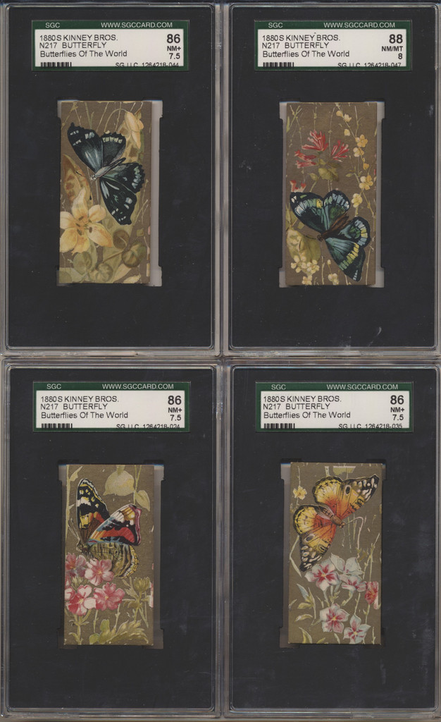 1880s N217 Butterfly (40 Of 60) Different SGC Graded GPA 5.75 EX+++With 16 RAW Makes 50/60  #*