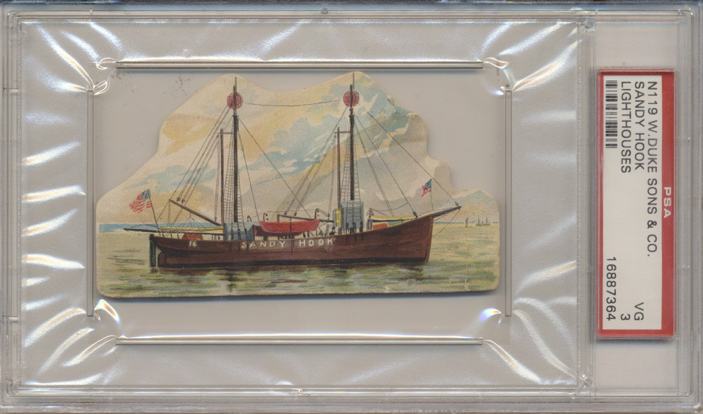 1889 N119 LIGHTHOUSES SANDY HOOK PSA 3 VG (DIE CUT)  #*