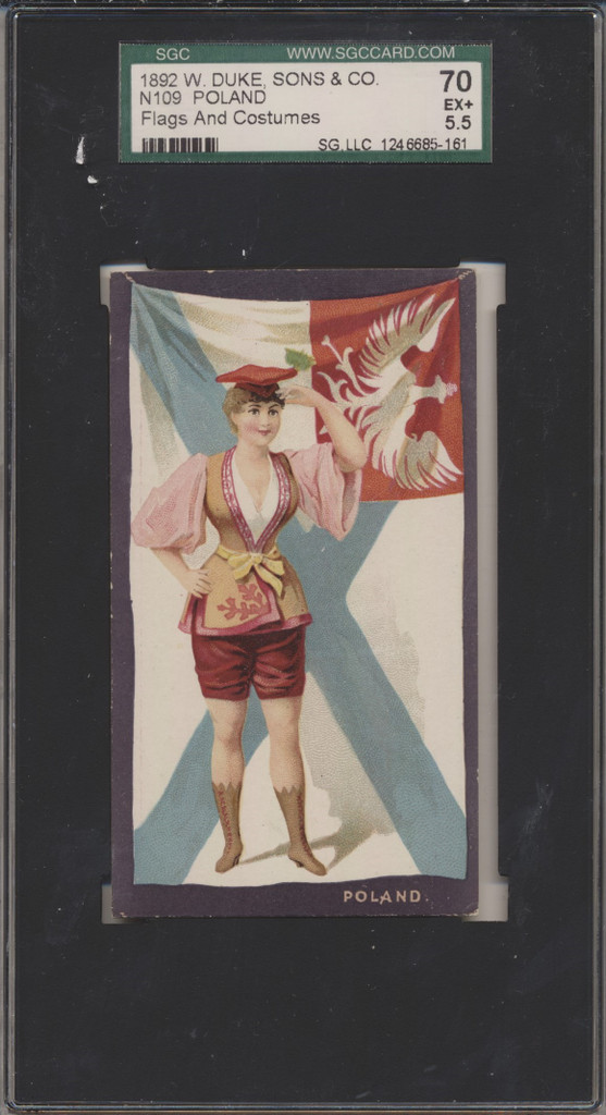 1892 N109 FLAGS & COSTUMES POLAND SGC 70 EX+ 5.5  #*