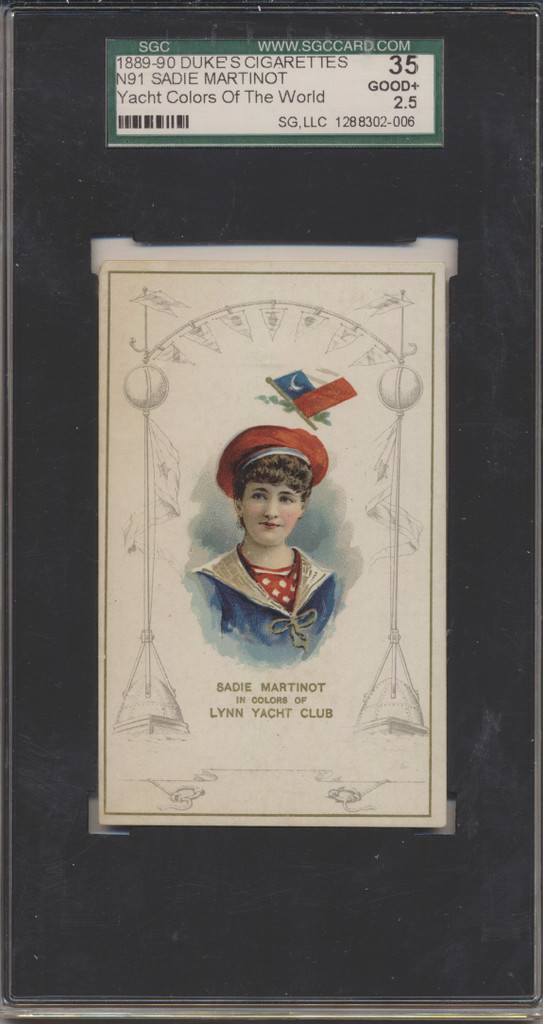 1890 N140 Yacht Club Colors Lynn Yacht Club Sadie Martinot SGC 35 Good+ 2.5  #*