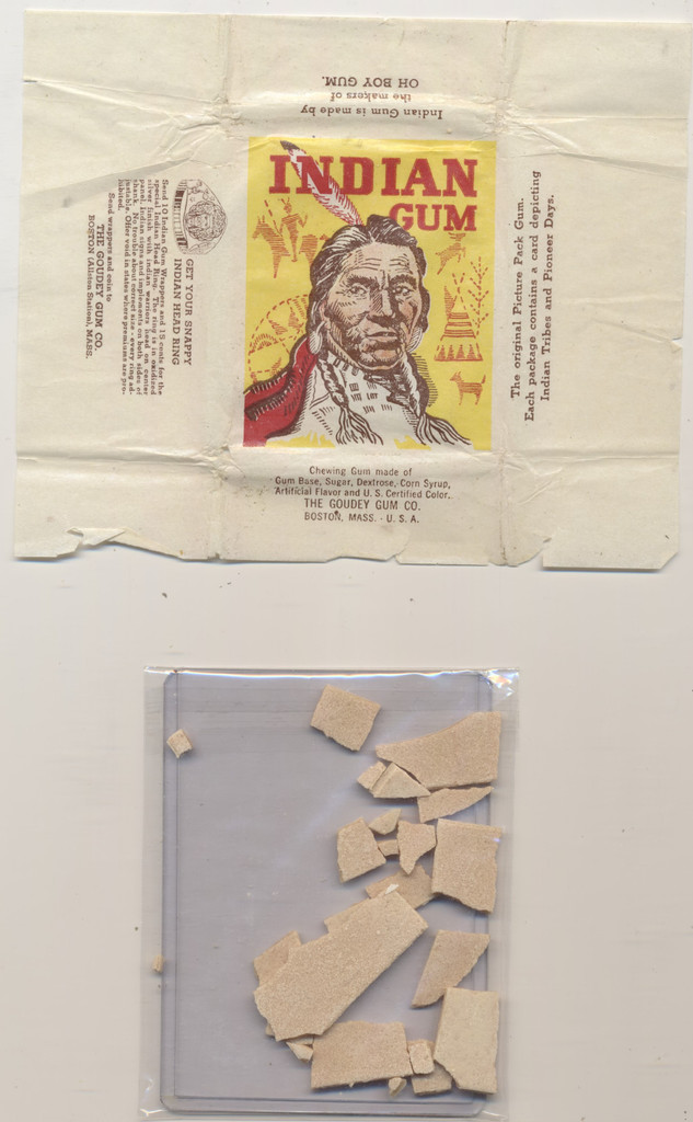 1947 Goudey Gum R773 Indians Original Art Of Ring on Side Panel, Wrapper, 1Card, & Letter From The Goudey Company  #*