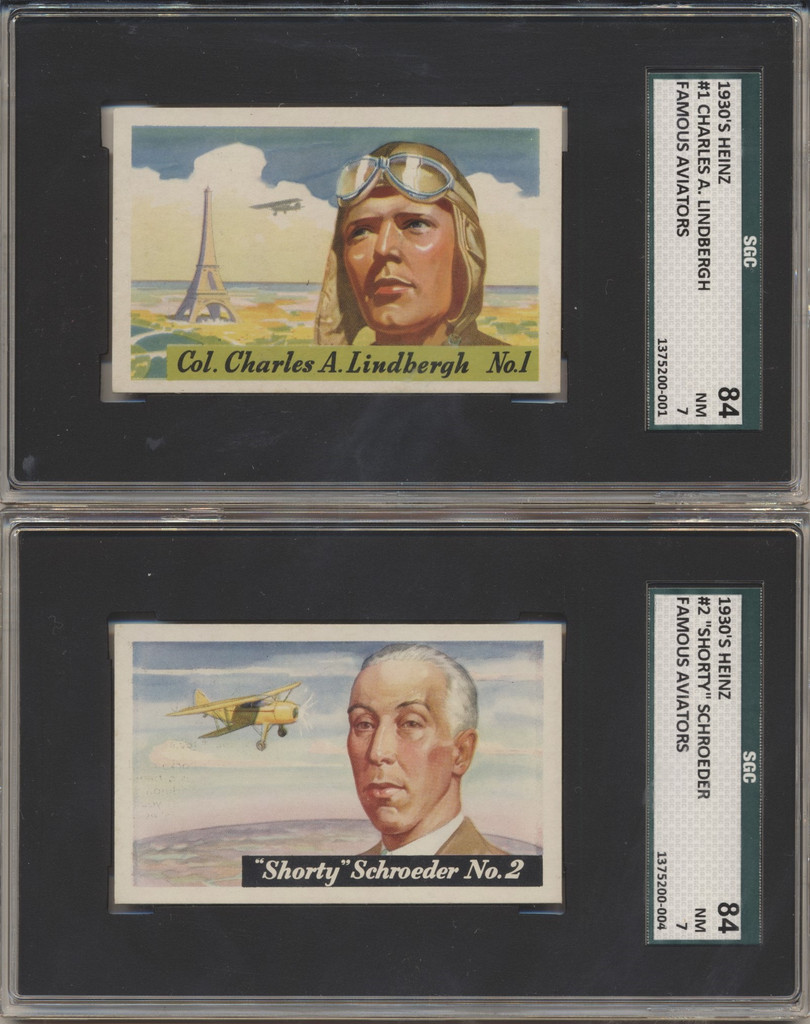 1938 F277-4 Famous Aviators Set 25 (23 Raw and 2 SGC 7 NM With Album W/ 2 Extra Cards  #*