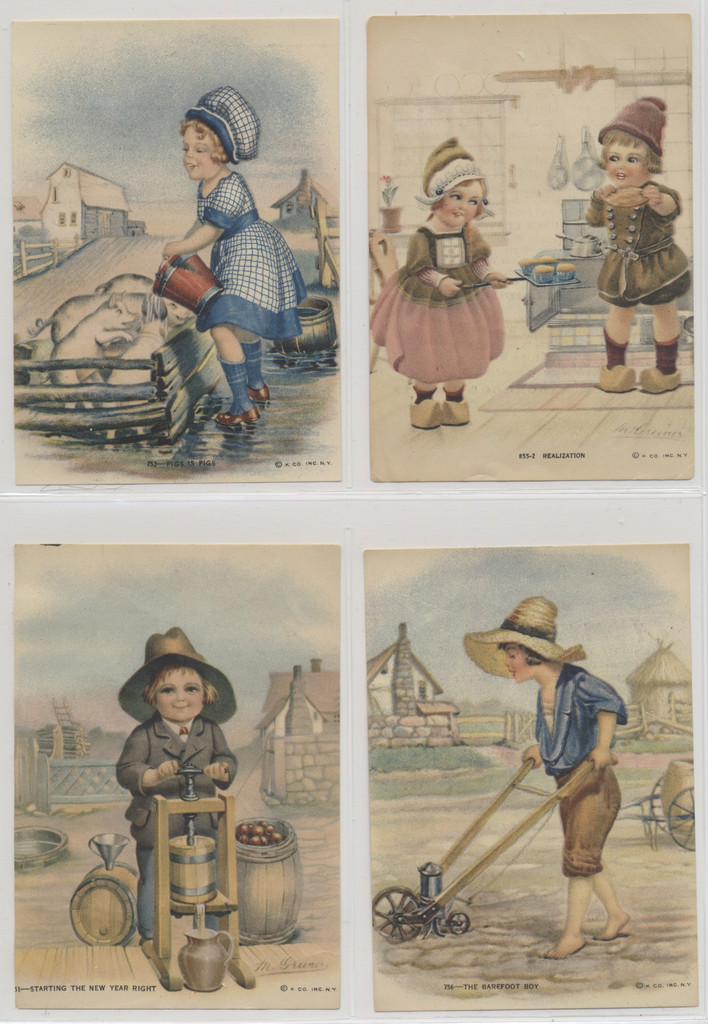 1920's D23-2a Children Life By M. Greiner Series 16/24  #*sku2041