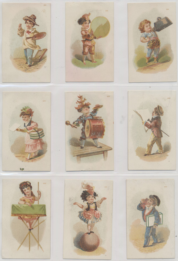 1890's Boys & Girls With Different Occupations In Color  #*