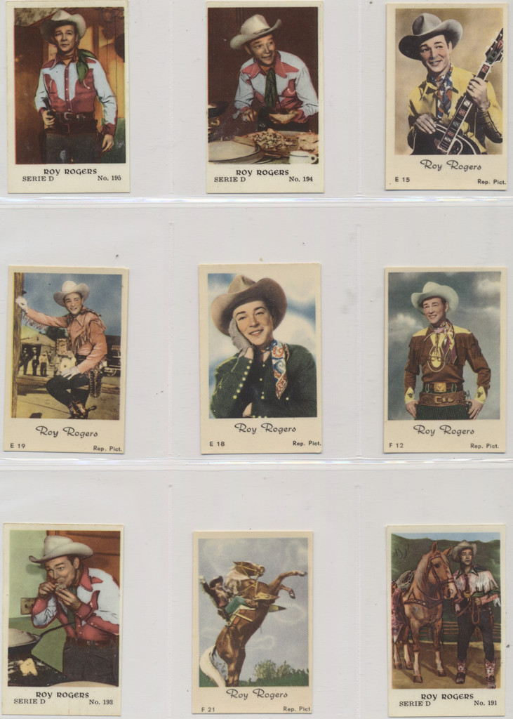 1950's Dutch Roy Rogers Gum Card Lot 9 Different  #*