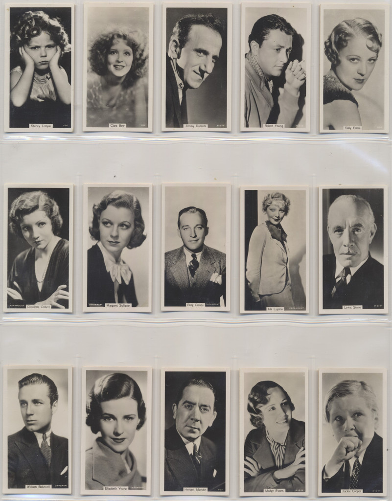 1934-37 Sinclair Ltd Movie Stars Set 54 REAL PHOTOS  #*