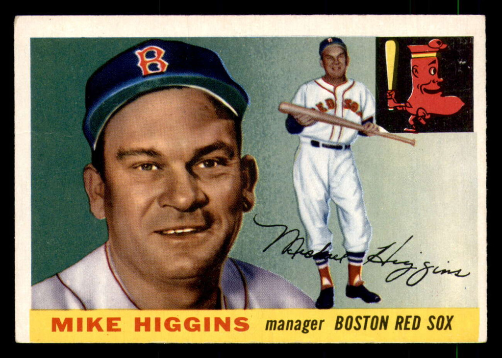 1955 Topps #150 Mike Higgins MG Very Good Red Sox MG    ID:308598
