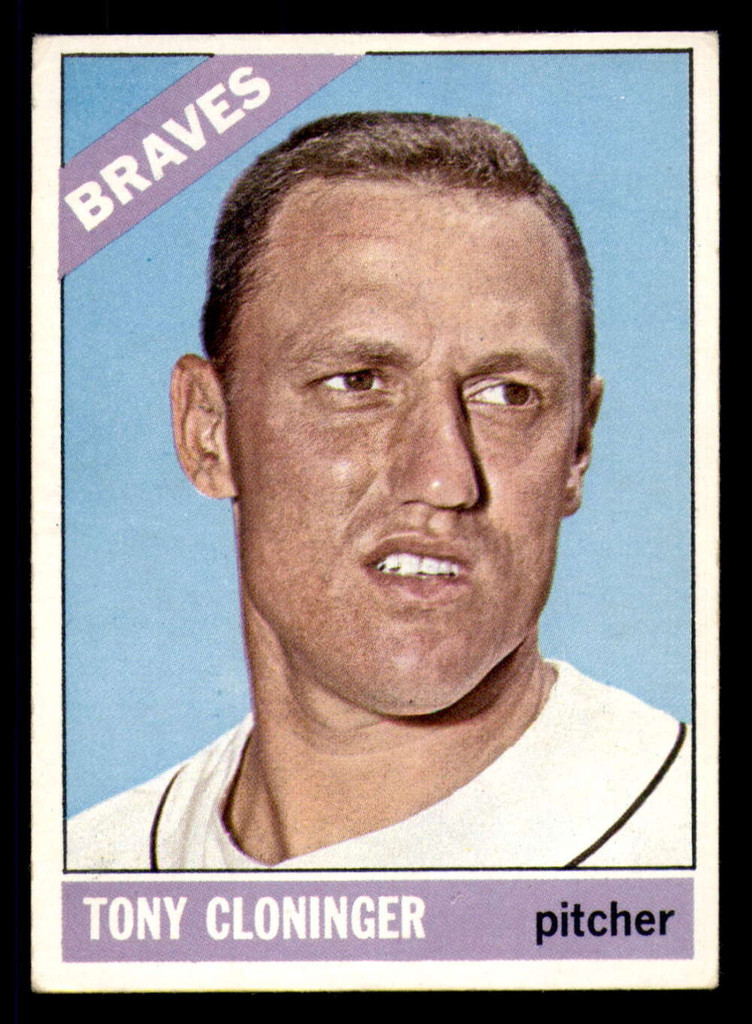 1966 Topps #10 Tony Cloninger Excellent Braves  ID:309844