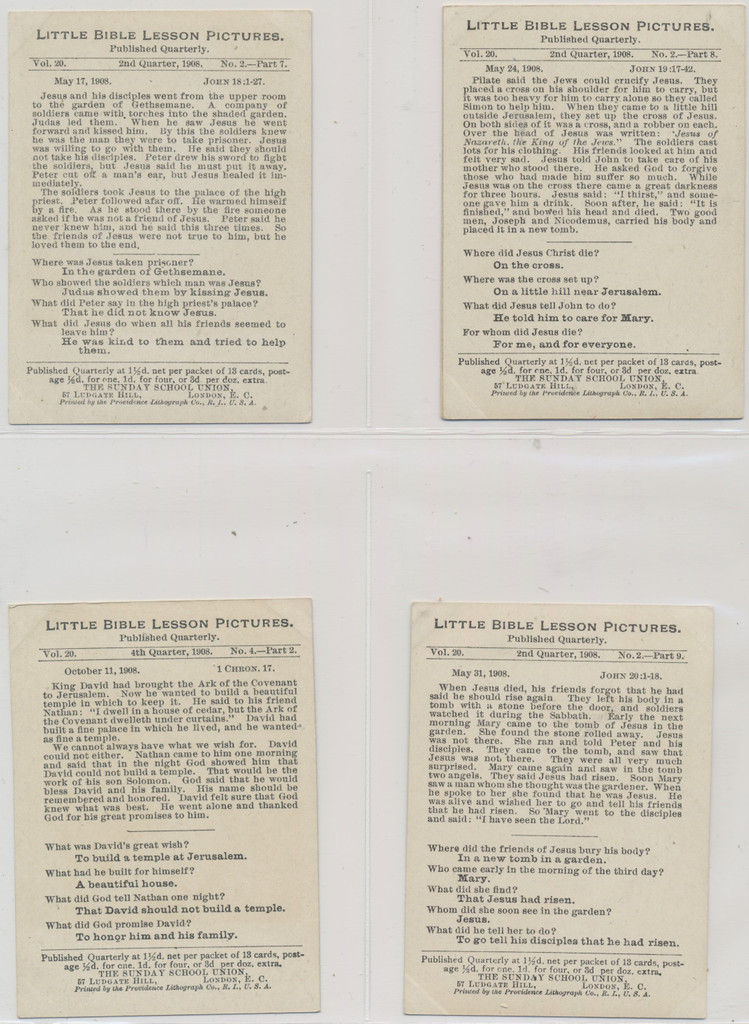 1906-13 Little Bible Lesson Pictures London, England Lot 114  #*