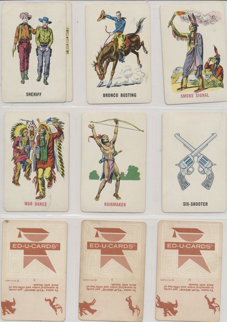 1950s Ed-U-Cards Westerns Set 36 NO BOX  #*
