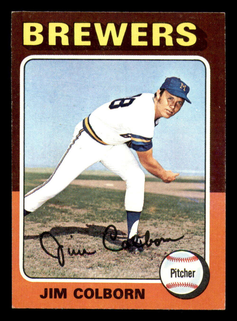 1975 Topps Mini #305 Jim Colborn Ex-Mint Brewers  ID:311672