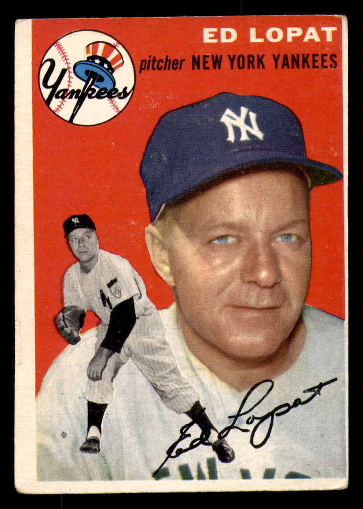 1954 Topps #5 Ed Lopat VG-EX Yankees    ID:312093