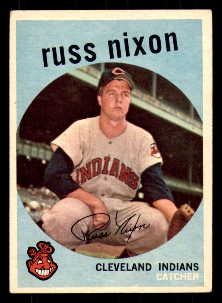 1959 Topps #344 Russ Nixon Excellent Indians    ID:312292