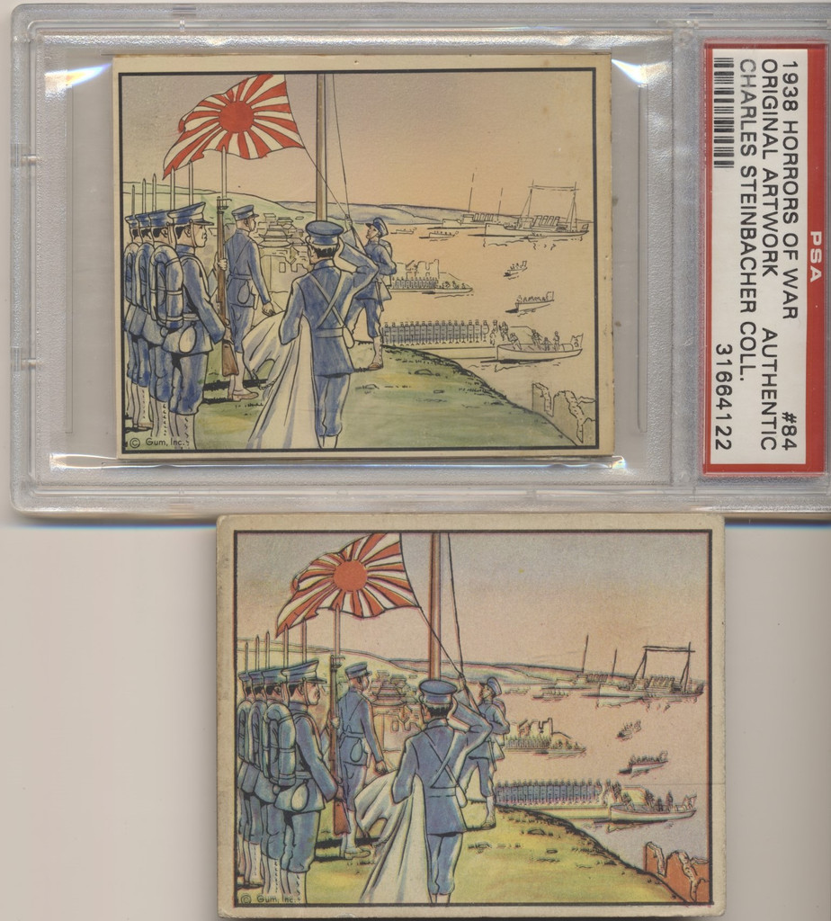1938 Gum Inc R69 Horrors Of War Original Artwork #84With Extra Card  #*