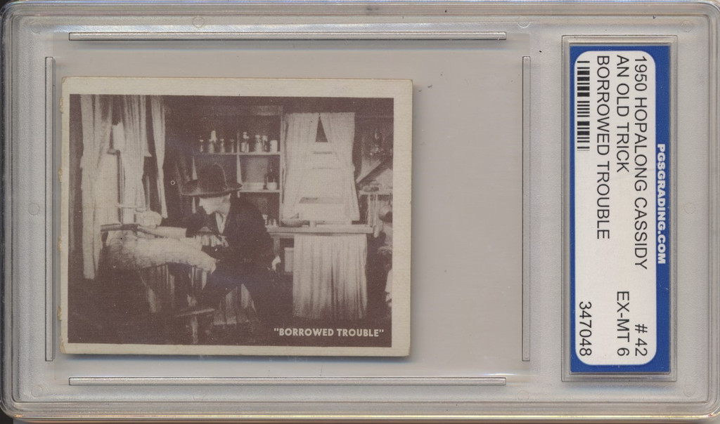 1950 TOPPS HOPALONG CASSIDY #42 An Old Trick PGS 6 EX-MT  #*