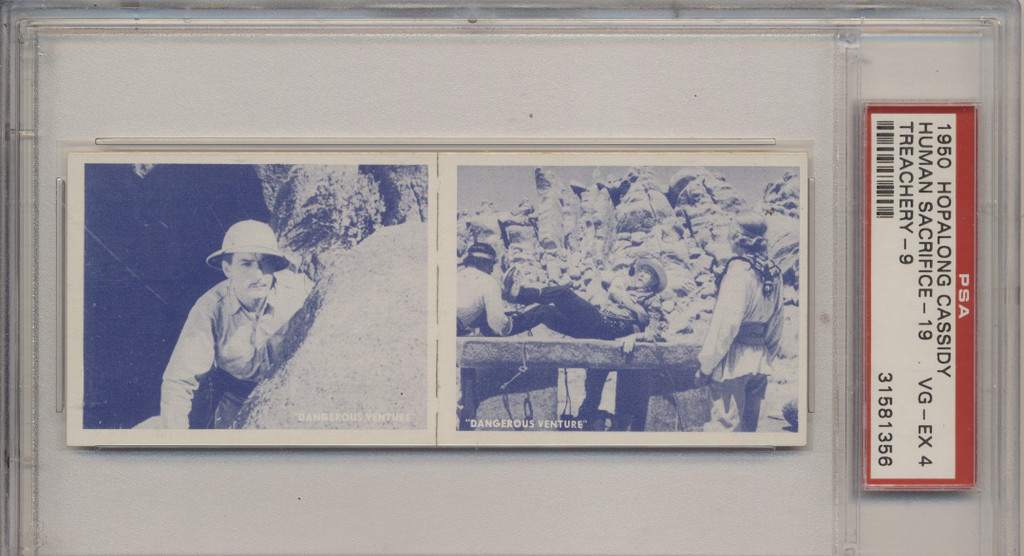 1950 Topps Hopalong Cassidy 2 Card Panel  #9 & #19  PSA 4  VG-EX #*