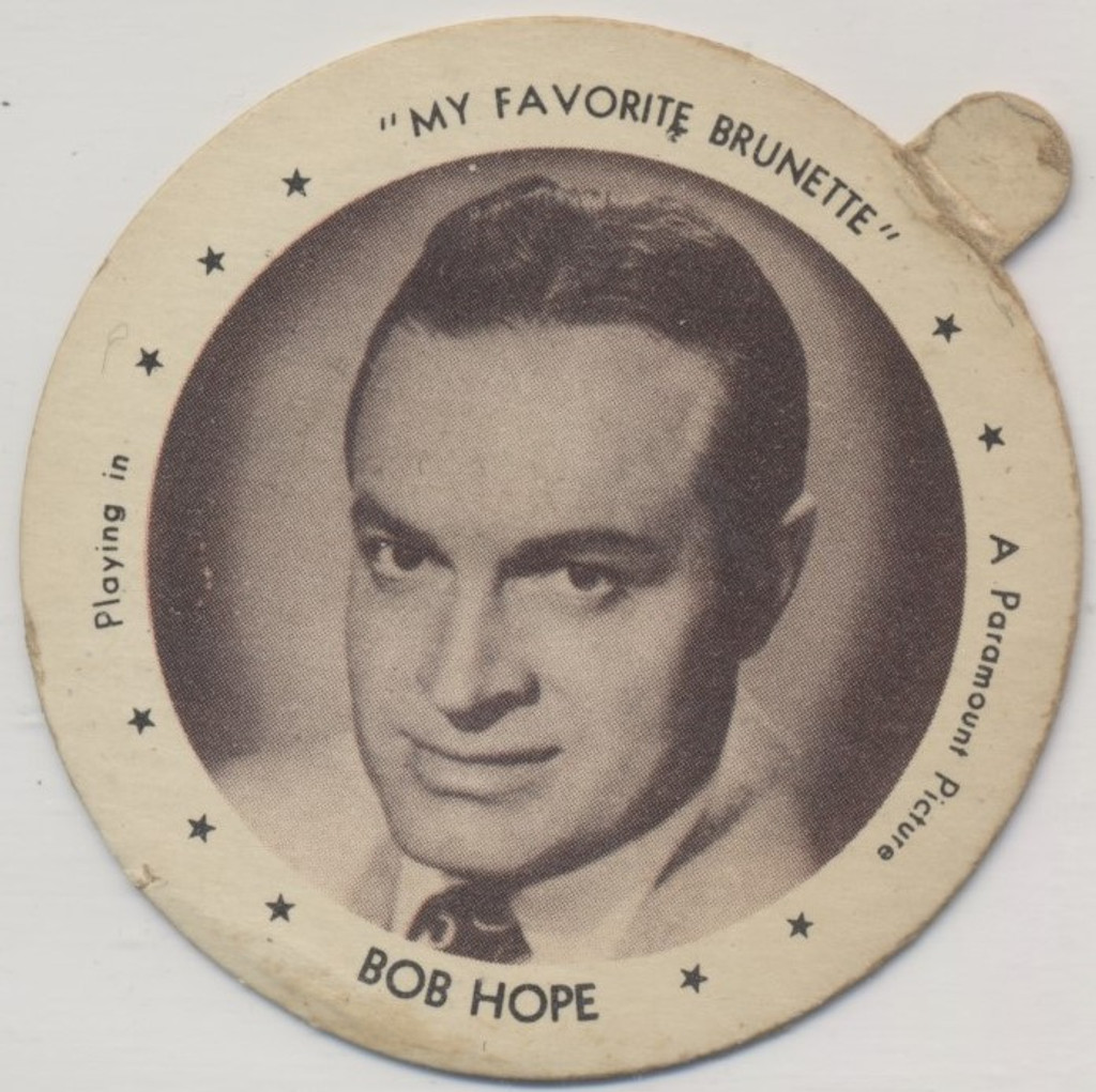 1947 Dixie Lid Bob Hope "My Favorite Brunette" 2/14 inch Diameter Hoodsie  #*