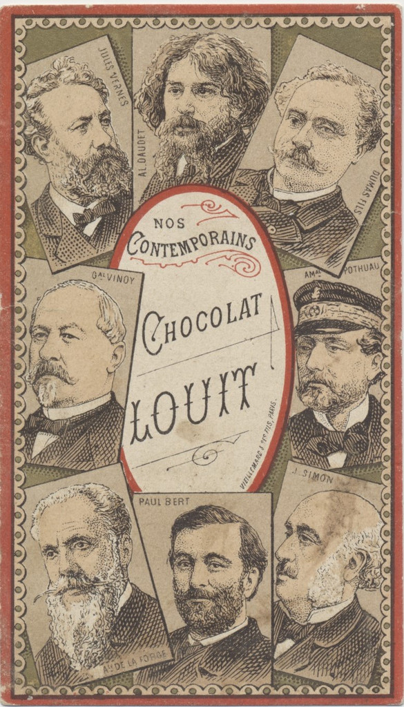 1900 Chocolate Louit Freres & Co Paris France Our Contemporaries Jules Verne Ex  #*