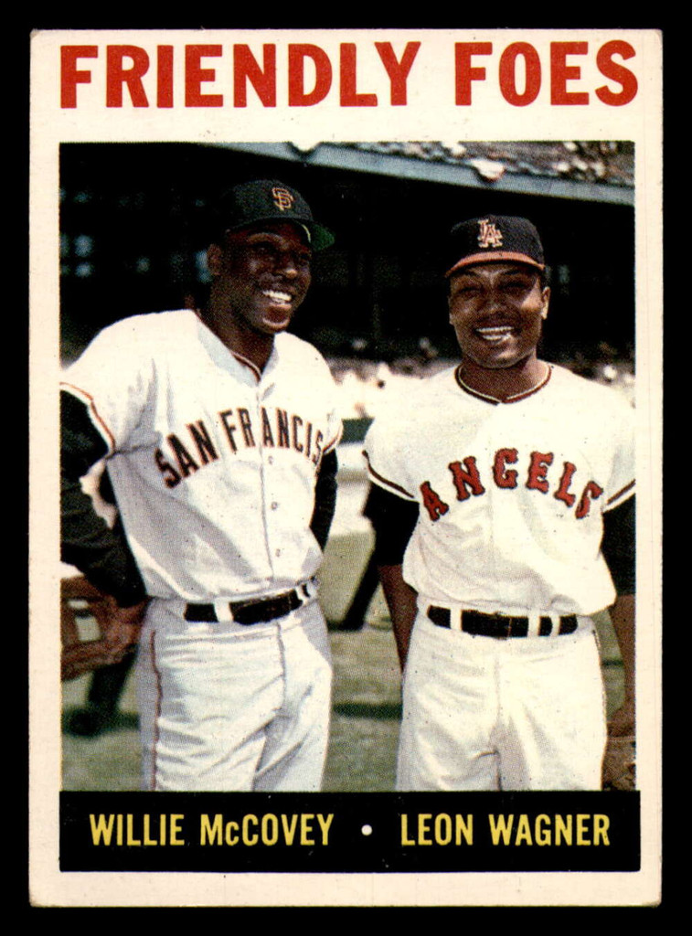 1964 Topps #41 Willie McCovey/Leon Wagner Friendly Foes Very Good Frie ID:313522