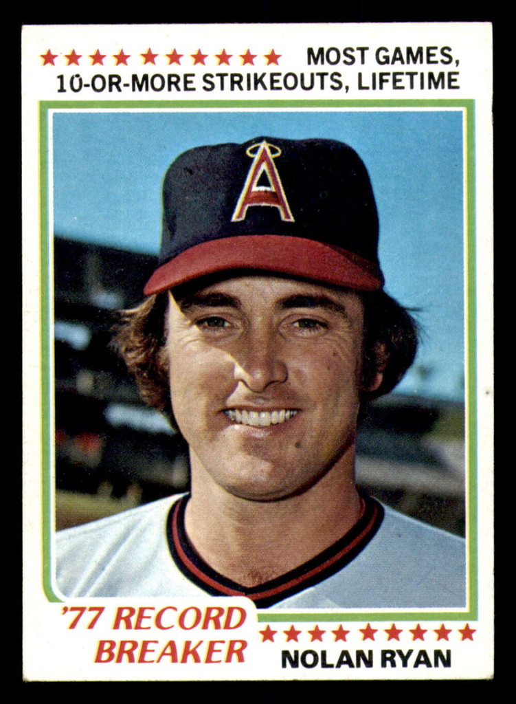 1978 Topps #6 Nolan Ryan RB Excellent+ Angels RB   ID:314010