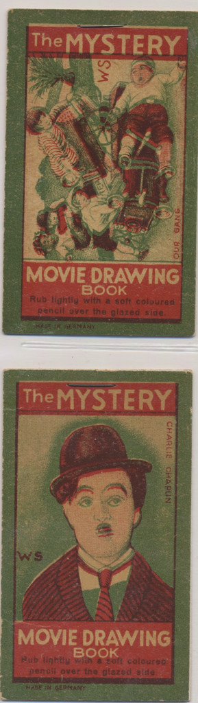 1920s Made In Germany The Mystery Movie Drawing Book (Total Of 2 Different) Charlie Chaplin Ex++  #*