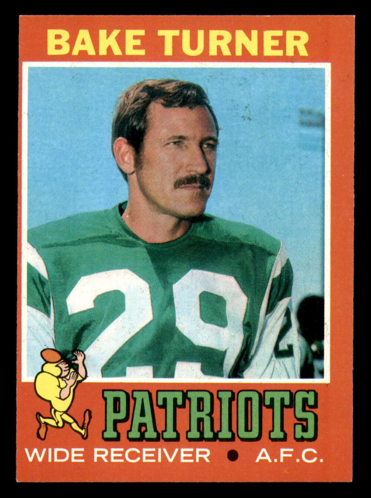 1971 Topps #56 Bake Turner Near Mint Patriots   ID:317202