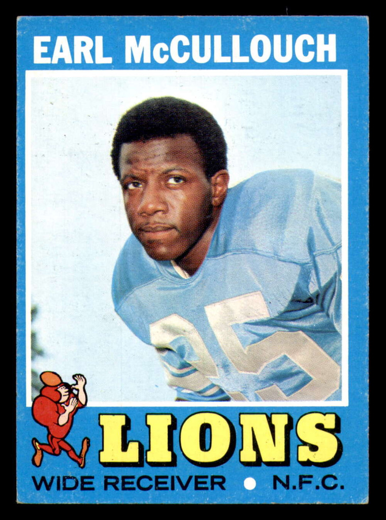 1971 Topps #127 Earl McCullouch Ex-Mint Lions   ID:317315