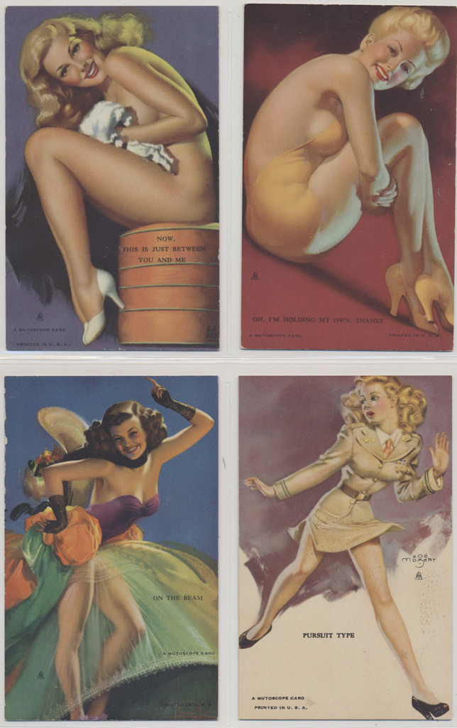 1945 Mutoscope W424-2b Artist Pin-Up Girls Set 64   #*