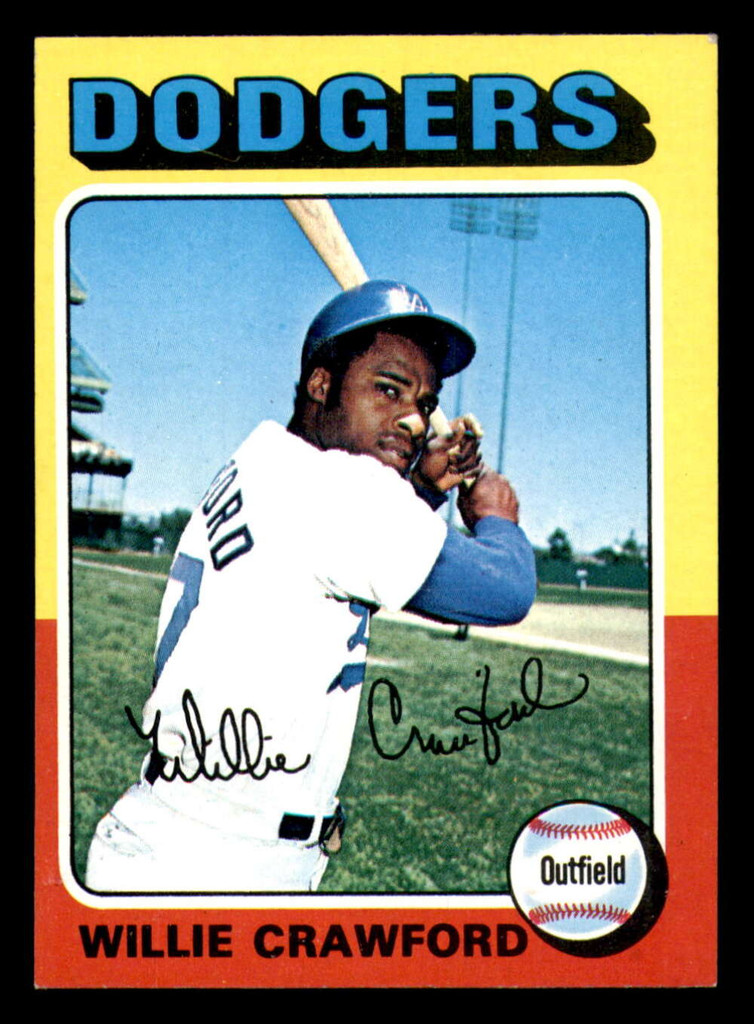 1975 Topps Mini #186 Willie Crawford Ex-Mint Dodgers  ID:317766