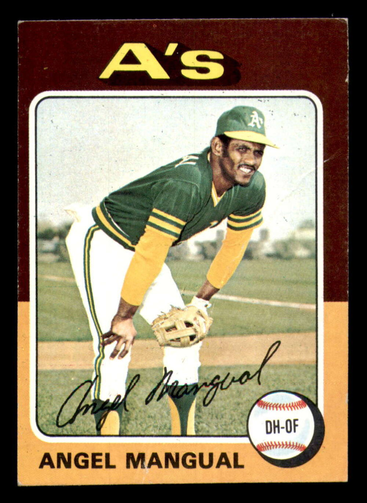 1975 Topps Mini #452 Angel Mangual G-VG Athletics    ID:318032