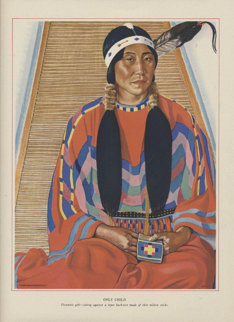 1947 Great Northern Railway Co. 24 Art Prints Blackfeet Indians By Winold Reiss  #*