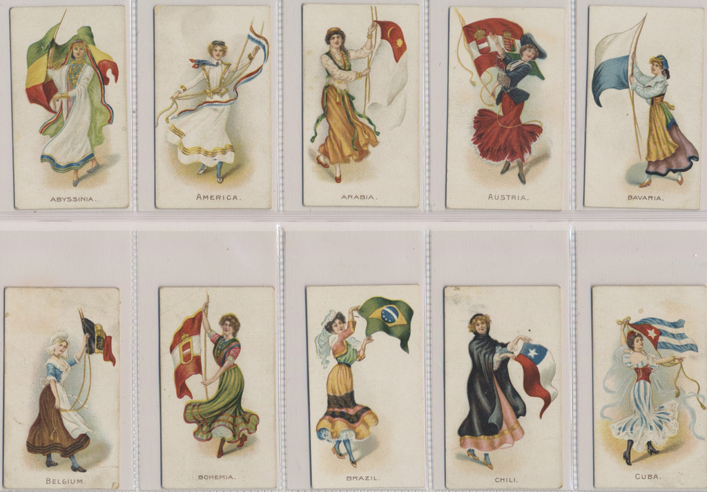 1900's ITC C91 Canadian Tobacco Cards Flag Girls Of The World 26/50  #*