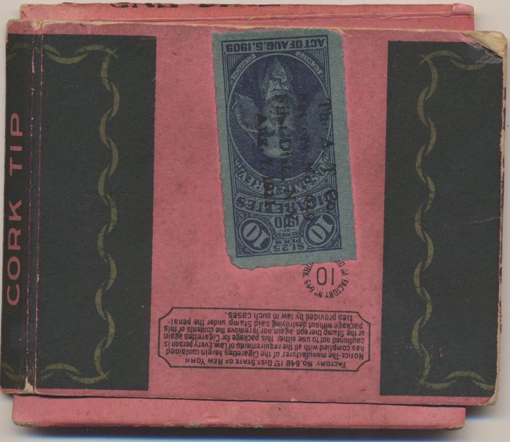 1910-11 Hassan Cork Tip Cigarettes Empty Box 3 by 2 7/8 inches  #*