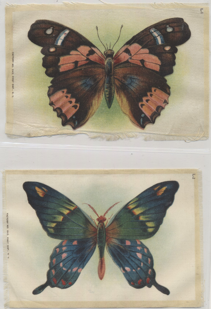1910 S-8 Silks Butterflies (Large) Set 6  #*