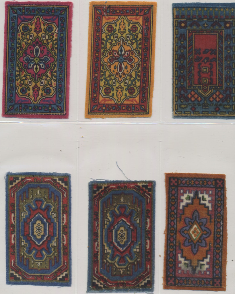 1912-1915 B56-1 Conventional Rugs 2 1/4 by 4 3/8 Inches Lot 6 No Fringe  #*