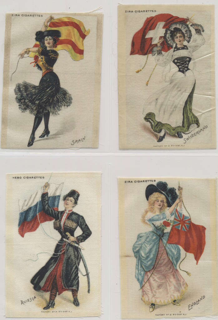 1910 S-59B FLAG GIRLS OF NATIONS LOT OF (19) 3 1/2 BY 5 INCHES  #*