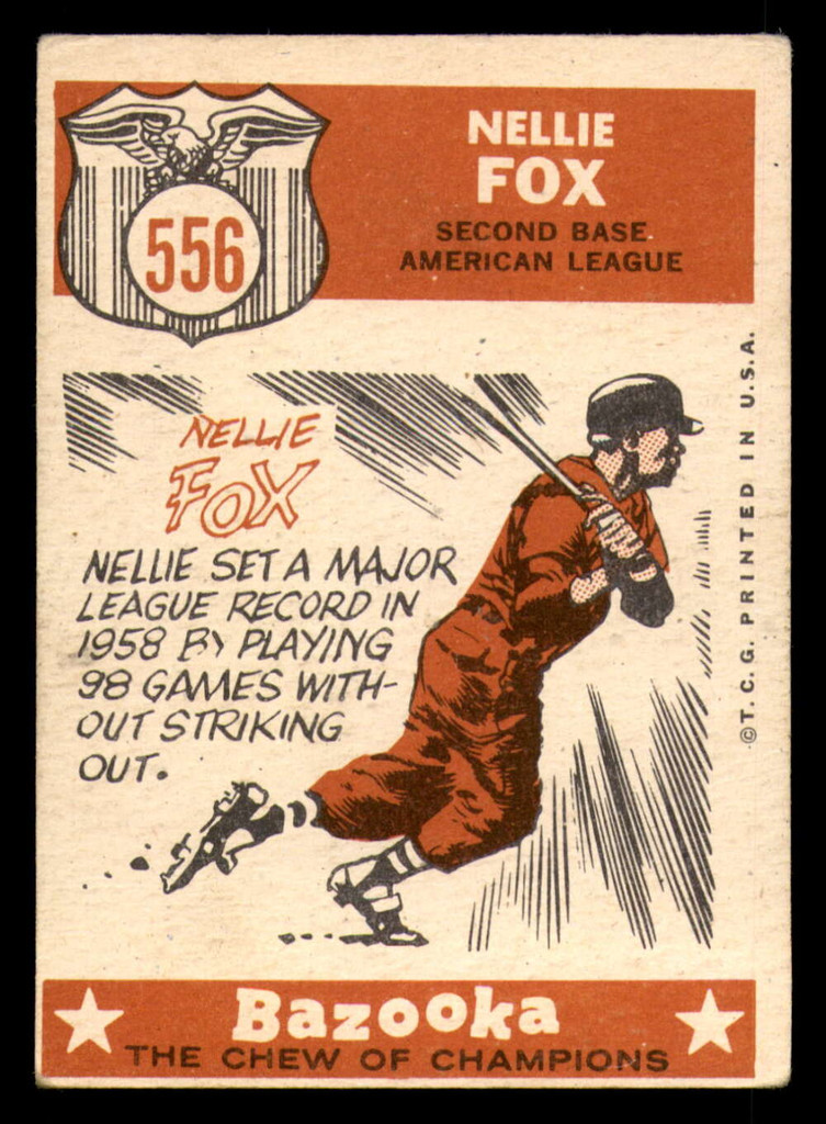 1959 Topps #556 Nellie Fox AS Very Good  ID: 320776