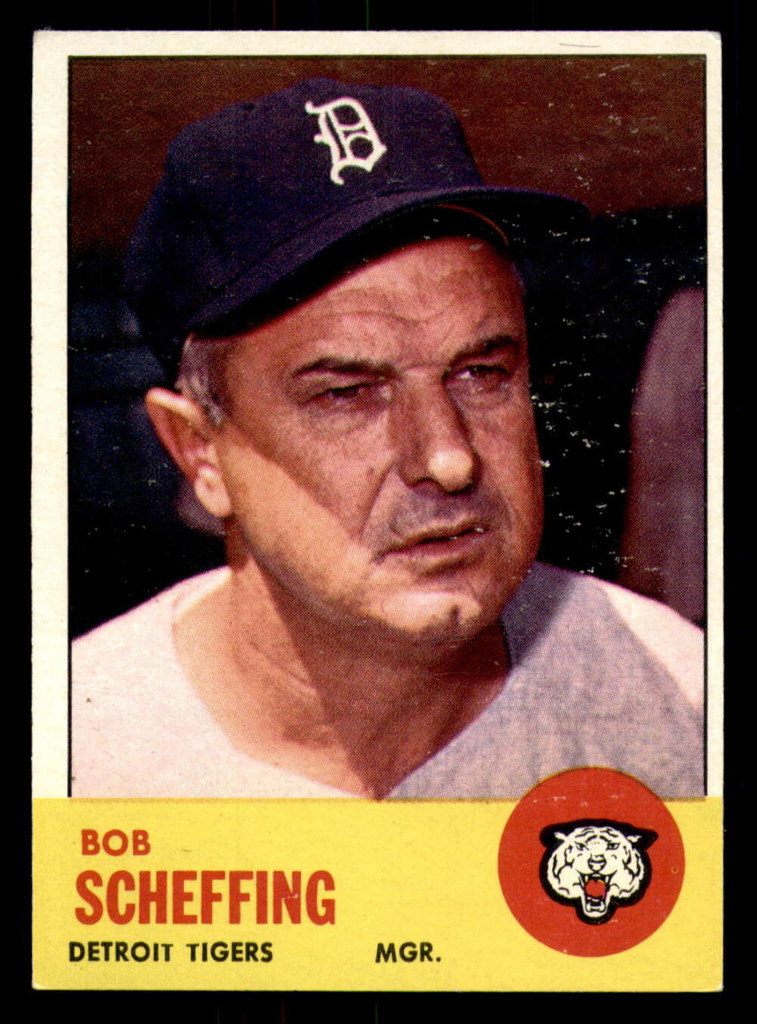 1963 Topps #134 Bob Scheffing MG Excellent Tigers MG   ID:322233