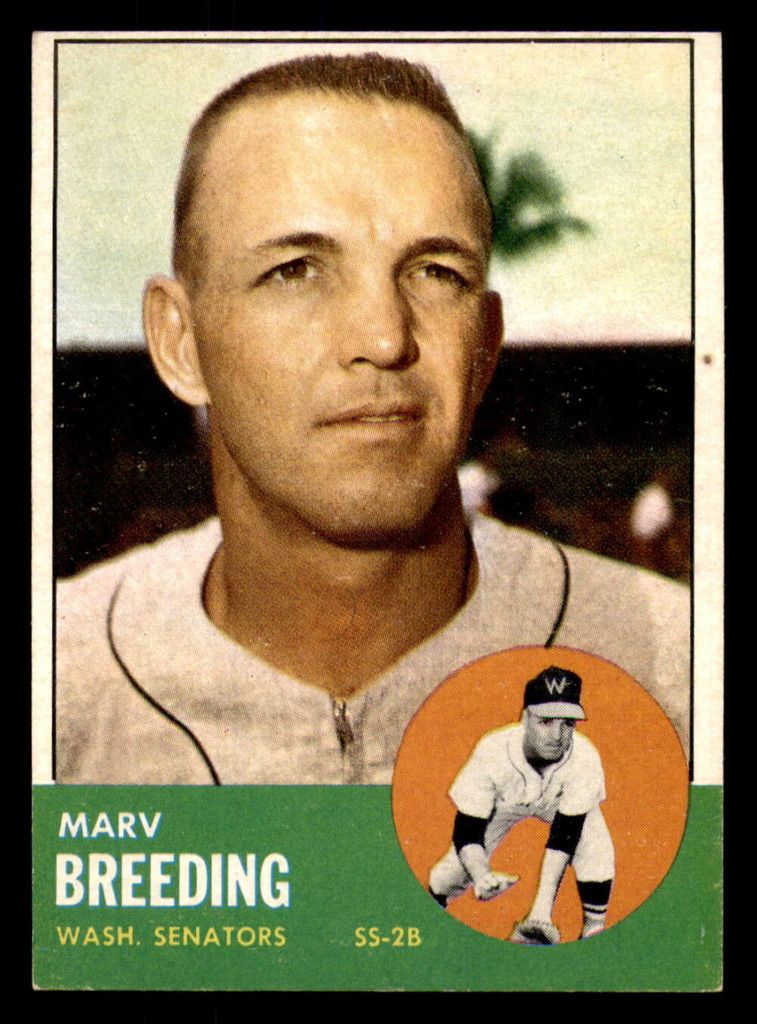 1963 Topps #149 Marv Breeding Ex-Mint Senators   ID:322257