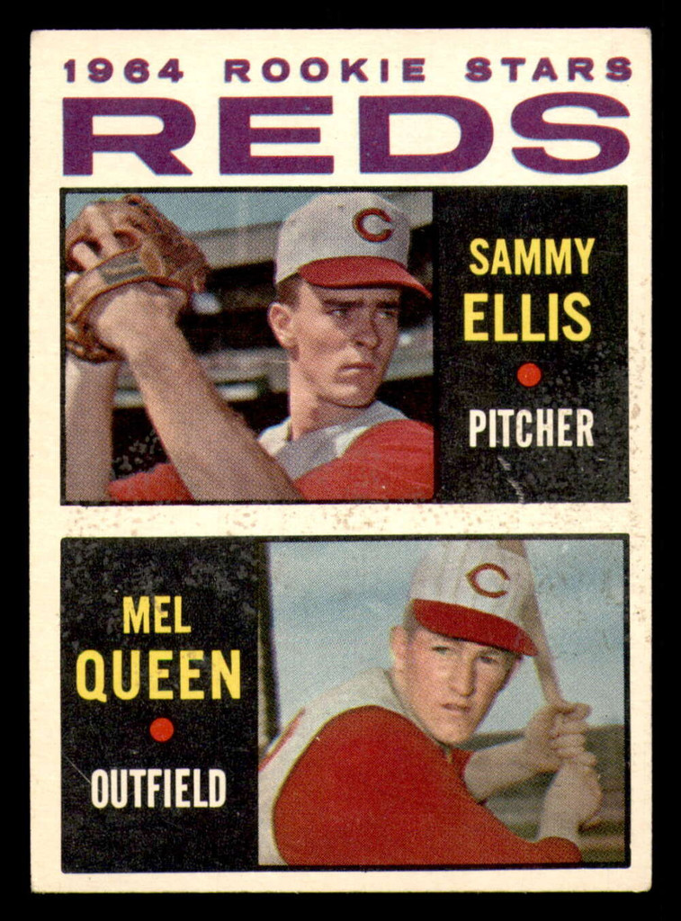 1964 Topps #33 Sammy Ellis/Mel Queen Reds Rookies Excellent+ RC Rookie ID:322964