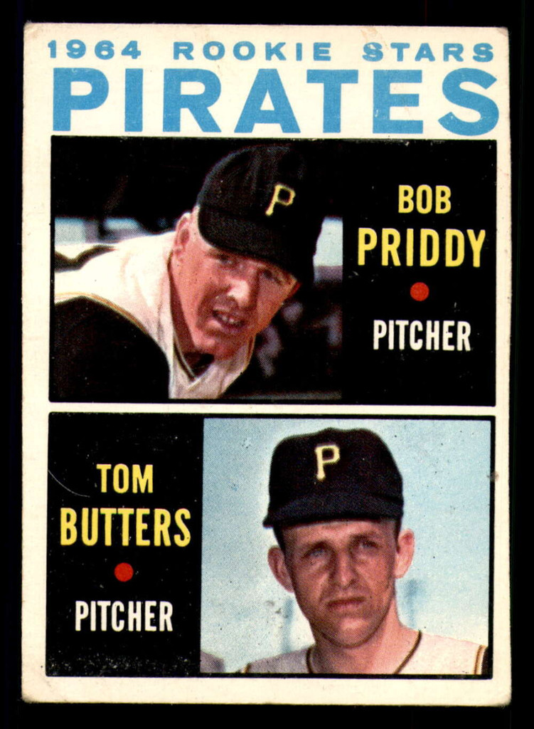 1964 Topps #74 Pirates Rookies Bob Priddy/Tom Butters Excellent RC Roo ID:323078