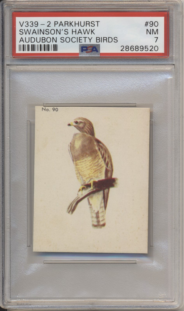 1954 V339-2 Parkhurst Audubon Society By Birds #90 Swainson's Hawk PSA 7  NM  #*